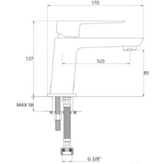 Смеситель «Invena» Paros BU-09-001-A