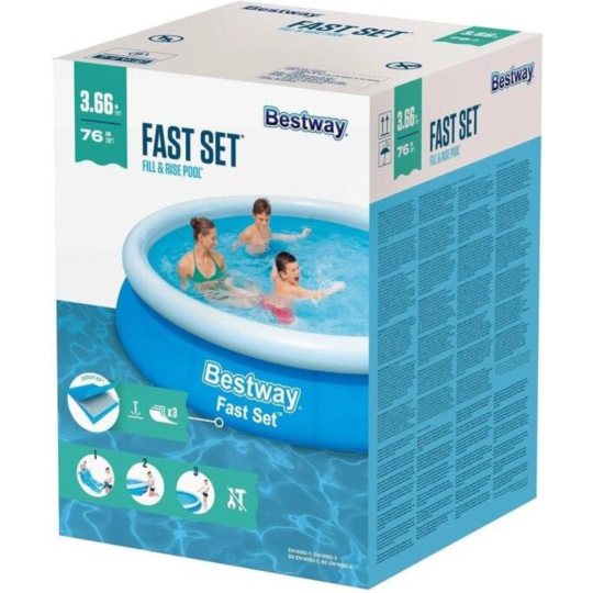 Надувной бассейн «Bestway» Fast Set 57273, 366x76 см