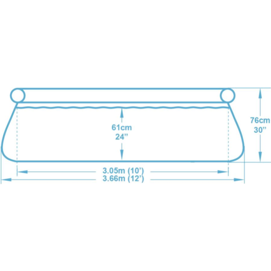 Надувной бассейн «Bestway» Fast Set 57273, 366x76 см