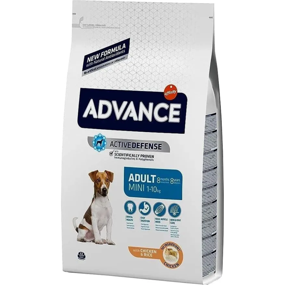 Корм для собак «Advance» Mini Adult, курицей/рисом, 7 кг