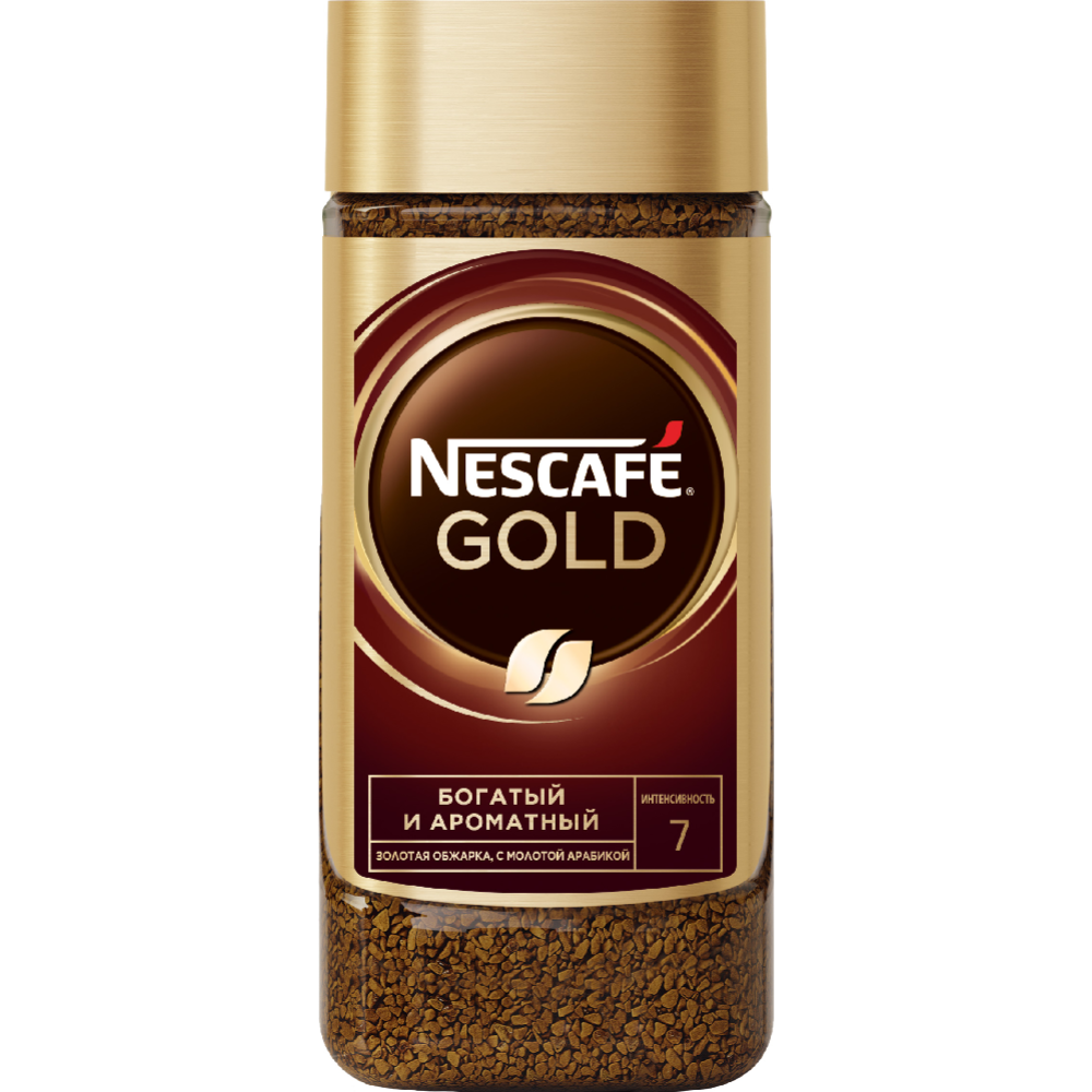 Кофе растворимый «Nescafe Gold» с добавлением молотого, 190 г #1