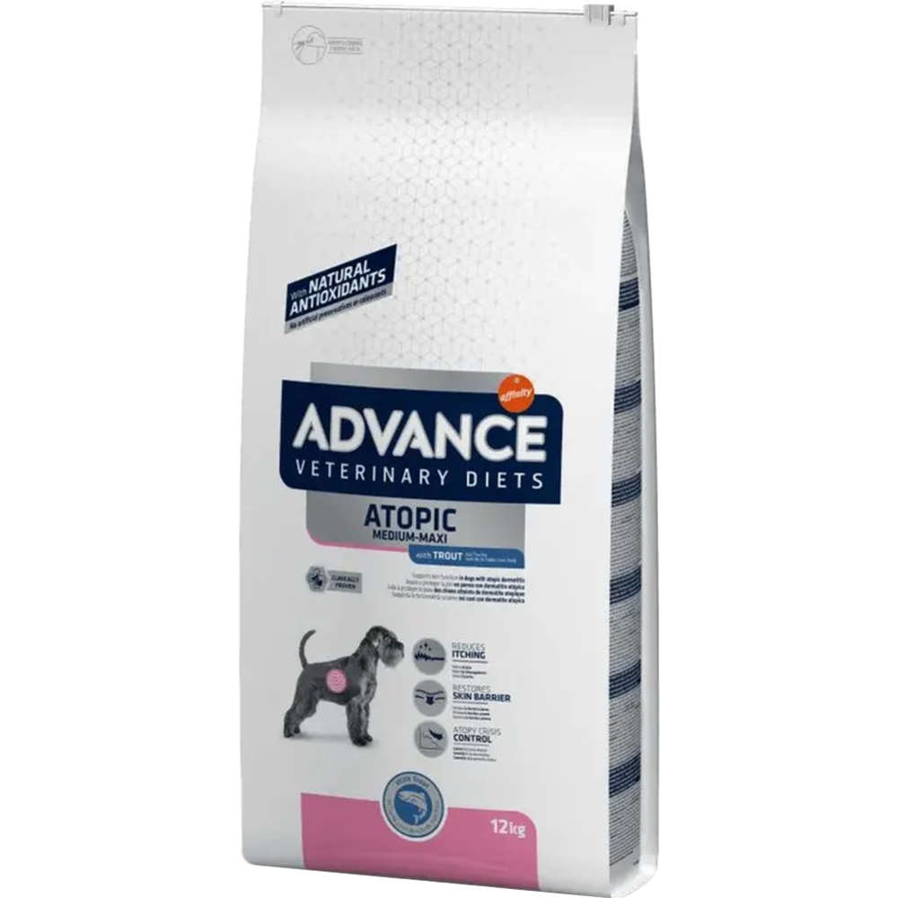 Картинка товара Корм для собак «Advance» VetDiet Atopic, форель, 12 кг