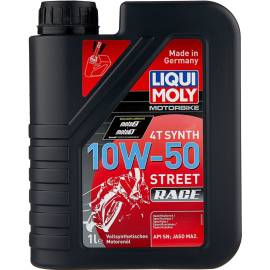 Масло моторное «Liqui Moly» Motorbike 4T Synth Street Race,10W-50,7508, 4 л