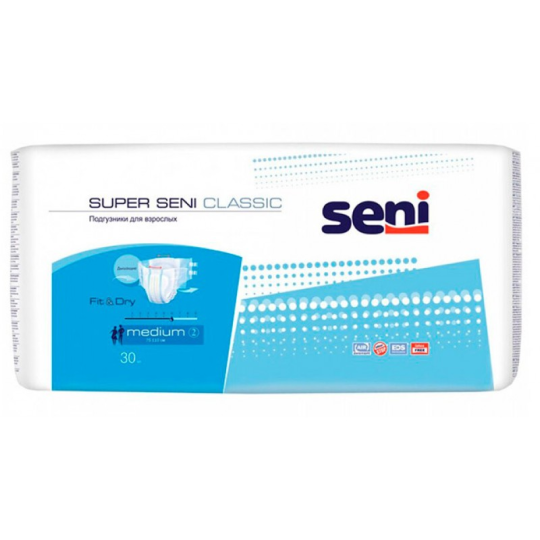 Super Seni Classic medium Подгузники для взрослых 30 шт