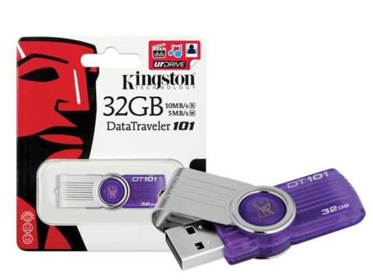 Флешка USB flash накопитель KINGSTON Data Traveler 101 G2 USB3.1/3.0/2.0 32Гб