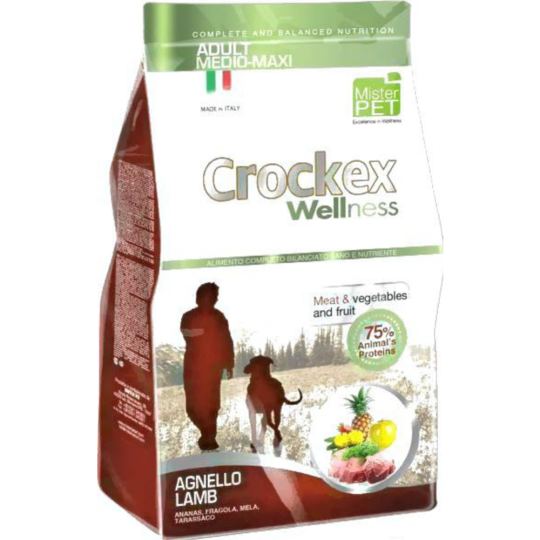 Корм для собак «Crockex Wellness» Adult Lamb & Rice, с ягненком и рисом, MCF3812, 12 кг