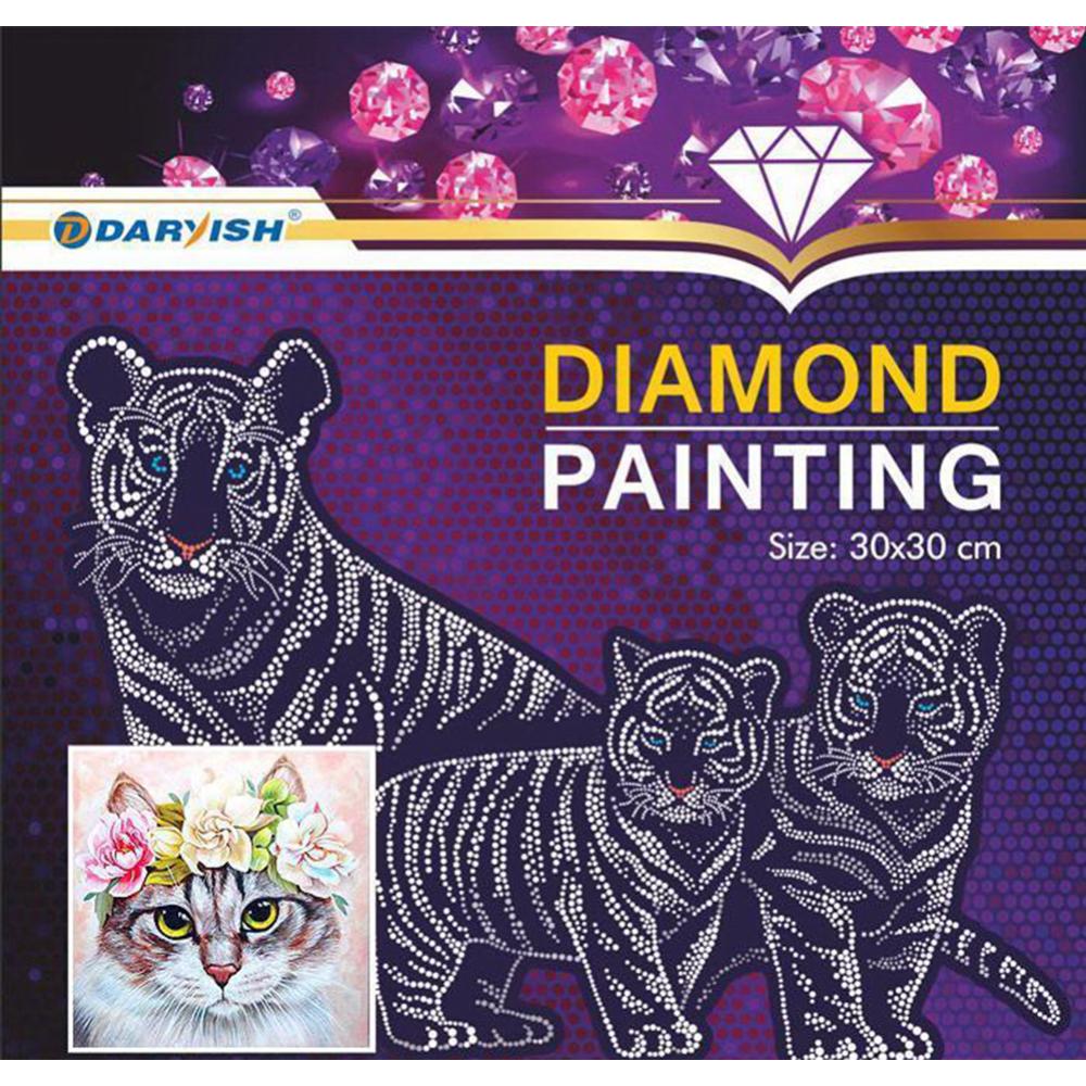 Алмазная вышивка «Darvish» Кошечка, DV-13760-5, 30х30 см