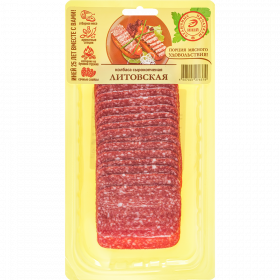 Кол­ба­са сы­ро­коп­че­ная «Иней» Ли­тов­ская, из мяса птицы, 100 г