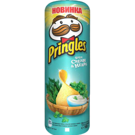 Чипсы «Pringles» сметана и зелень, 165 г