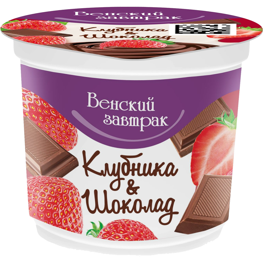 Творожный десерт «Венский завтрак» клубника-шоколад, 4%, 150 г #0