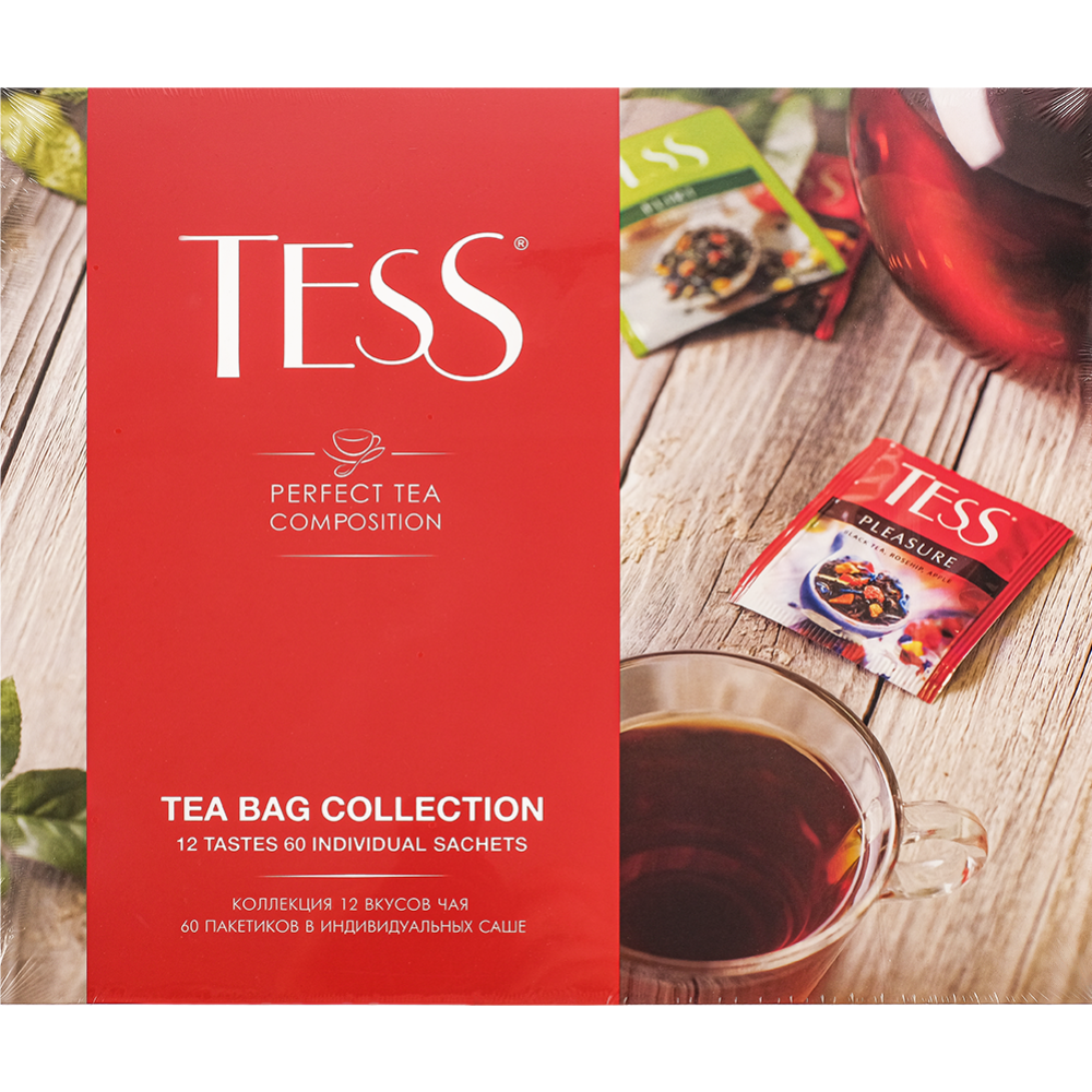 Набор чая «Tess» ас­сор­ти, 12 видов, 60 па­ке­ти­ков, 101.25 г