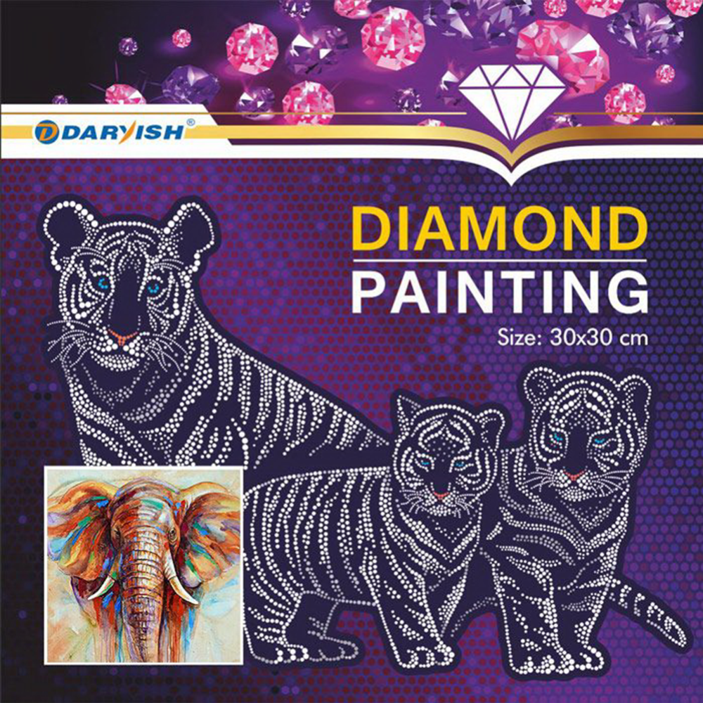 Алмазная вышивка «Darvish» Слон, DV-13760-7, 30х30 см