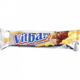 Ва­фель­ный ба­тон­чик «Vitba.by» с хло­пья­ми в мо­лоч­ной гла­зу­ри, 38 г