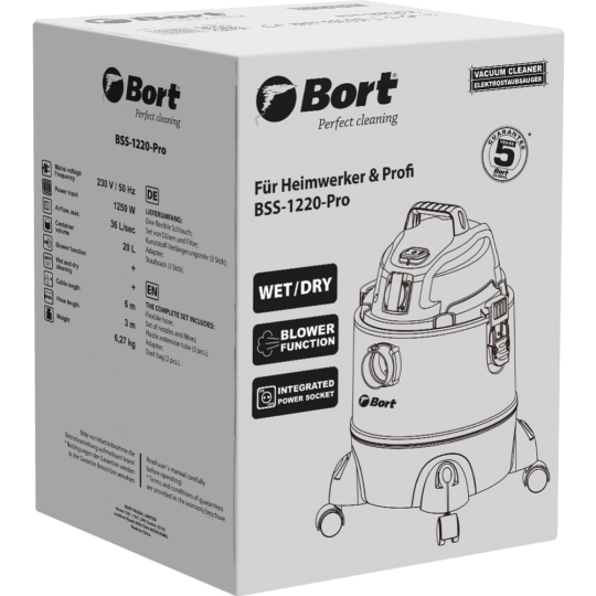 Профессиональный пылесос «Bort» BSS-1220-Pro