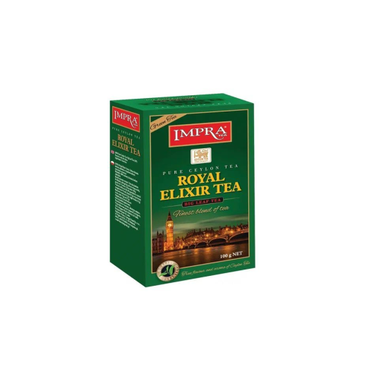 Чай IMPRA "Royal Elixir Tea" 100 грамм, крупнолистовой, зеленый, Шри-ланка.