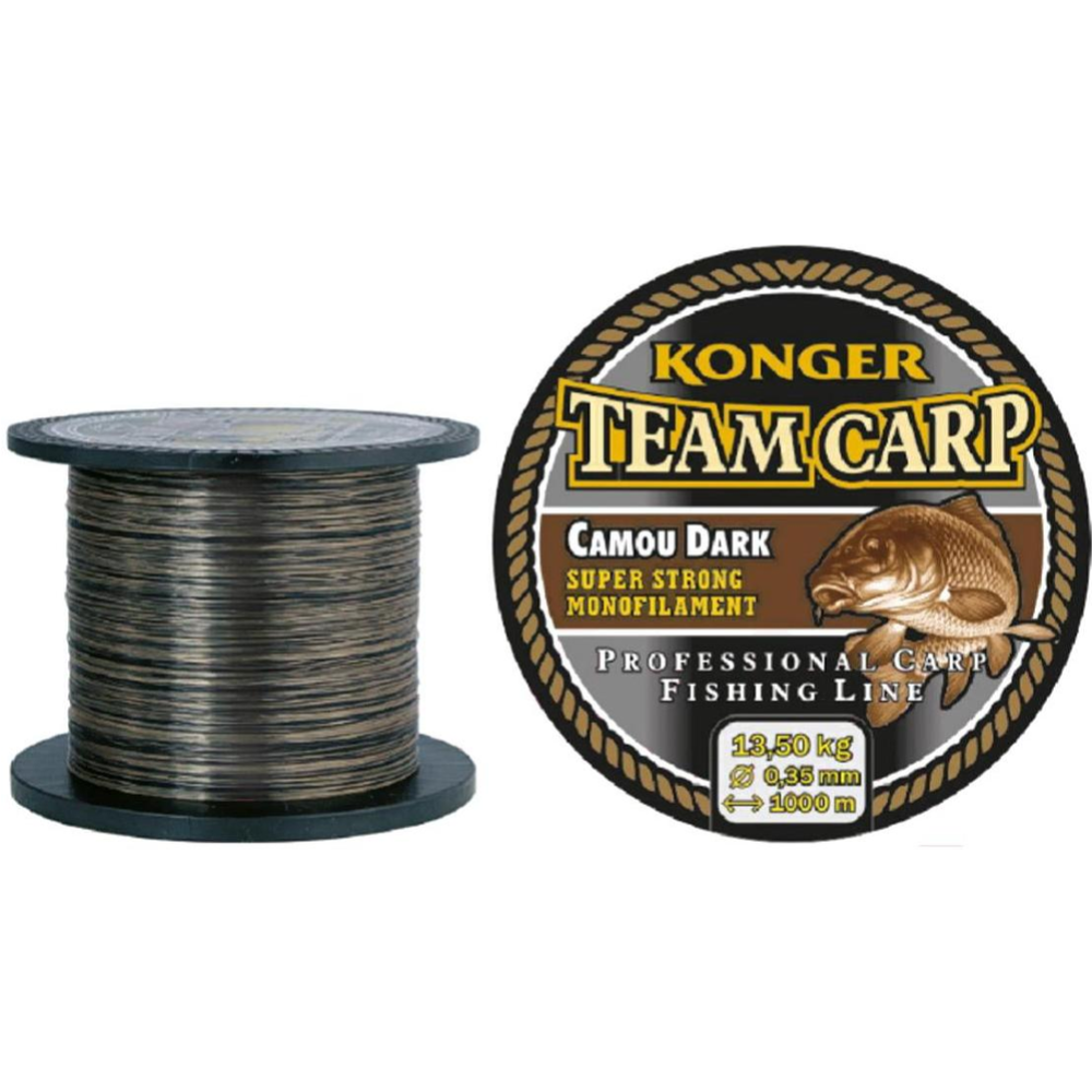 Леска рыболовная «Konger» Team Carp Camou Dark, 229001028, 1000 м, 0.28 мм