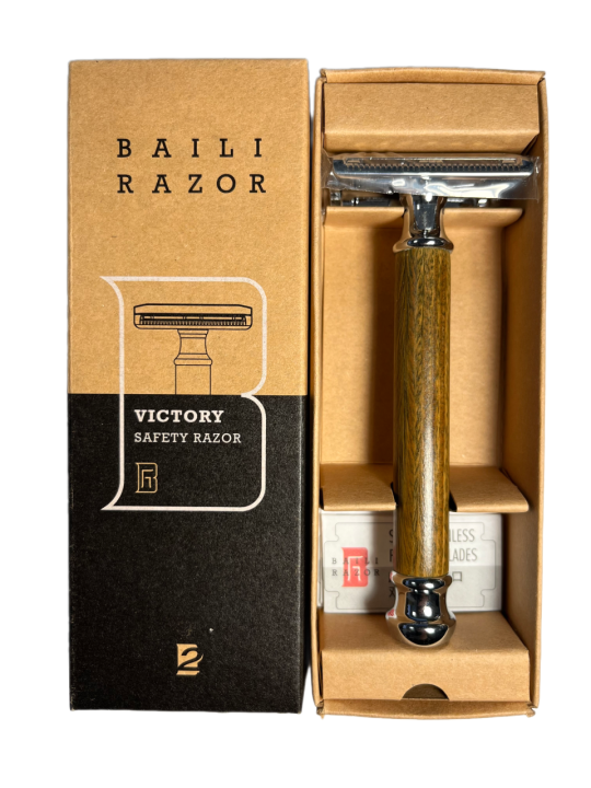 Т-образная бритва Baili Safety Razor 2C Green Sandalwood