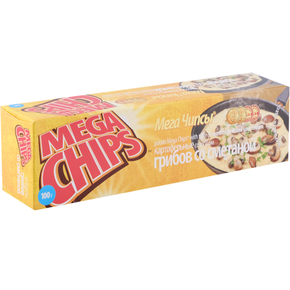 Чипсы «Mega Chips» со вкусом грибов со сметаной, 100 г #0