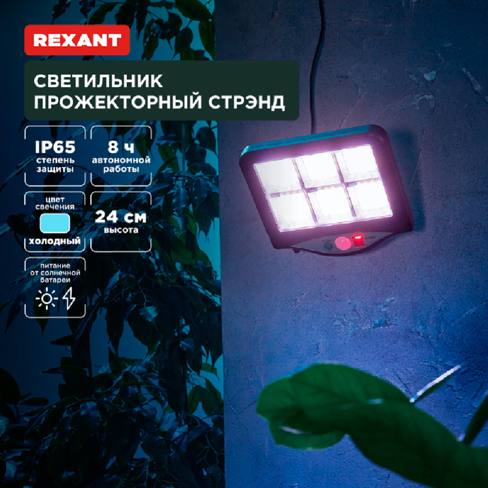 Светильник прожекторный «Rexant» Стрэнд, 6500К, 602-2424