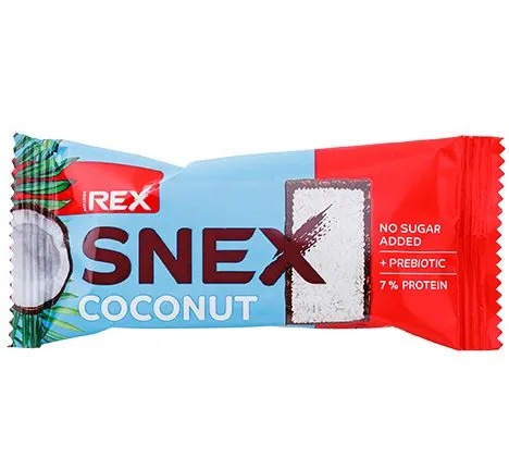 SNEX Батончик глазированный с протеином без сахара, 12 шт, ProteinRex, Кокос, 40 гр