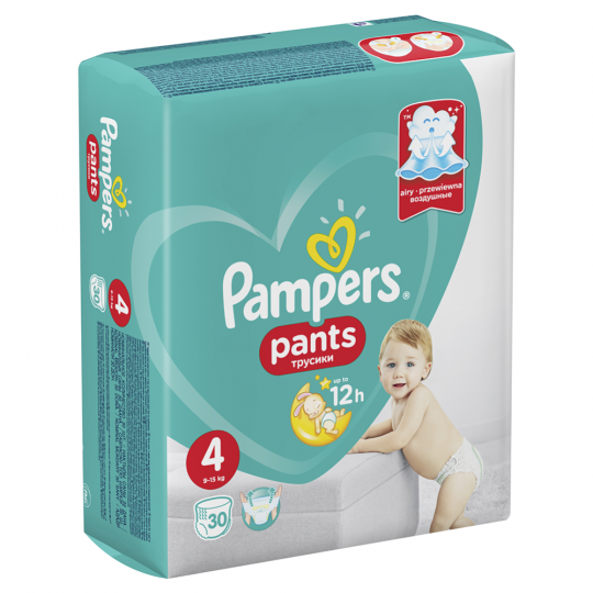 Подгузники-трусики детские «Pampers» Pants, размер 4, 9-14 кг, 30 шт