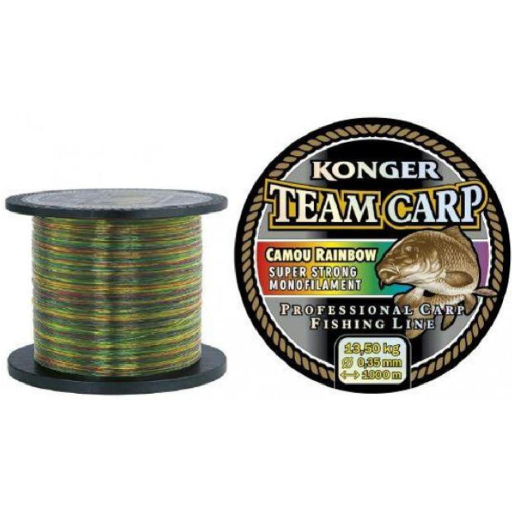 Леска рыболовная «Konger» Team Carp Camou Rainbow, 235001028, 1000 м, 0.28 мм