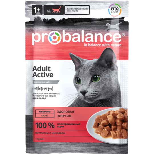 Корм для кошек «ProBalance» Active, для активных кошек, 28х85 г