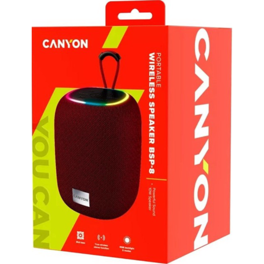 Портативная колонка «CANYON» CNE-CBTSP8R, красный