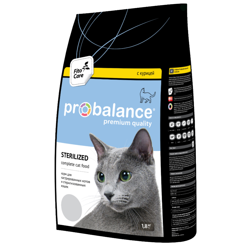 Корм для кошек «ProBalance» Sterilized, курица-рис, 1,8 кг #0