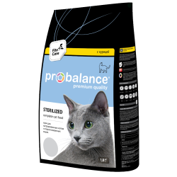 Корм для кошек «ProBalance» Sterilized, курица-рис, 1,8 кг