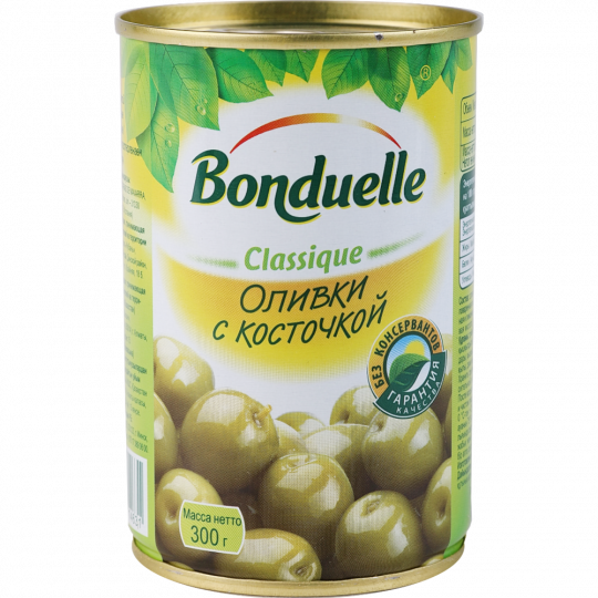 Оливки «Bonduelle» с косточкой, 300 г