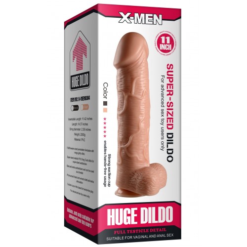 Рельефный фаллоимитатор-гигант X-Men Huge Dildo 37 см