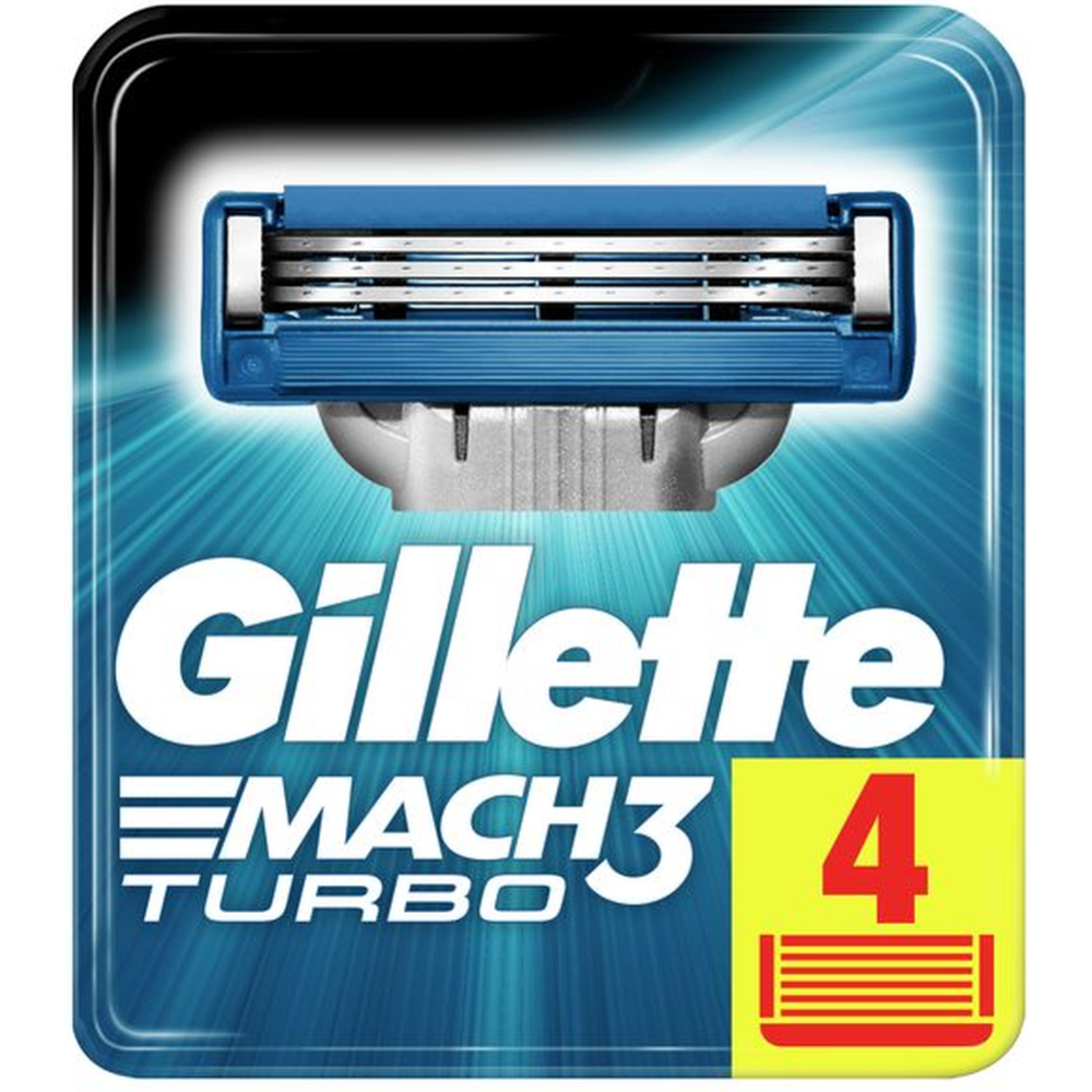 Сменные кассеты для мужской бритвы «Gillette» Mach3 Turbo, 4 шт #0