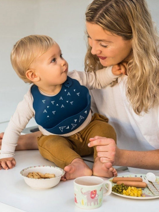 Нагрудник для кормления BabyOno, силиконовый, с регулируемой застежкой (арт. 829/07)