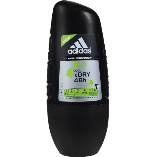 Дезодорант-антиперспирант «Adidas» cool&dry 6 в 1, 50 мл