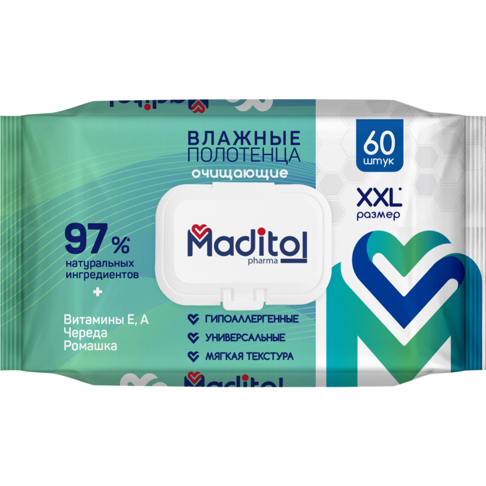 Полотенца влажные «Maditol» XXL, 60 шт #0