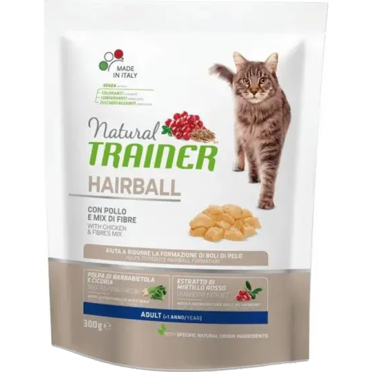 Корм для кошек «Trainer» Hairball Adult, курица, 300 г