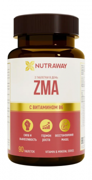 Добавка к пище «ZMA» "ЗМА", 90 таблеток; ТМ Nutraway