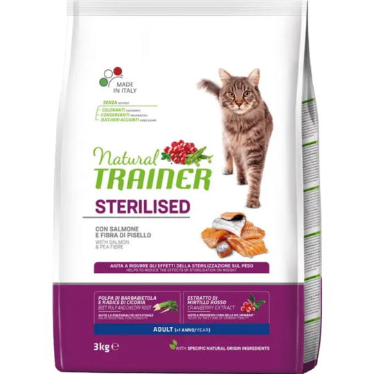 Корм для кошек «Trainer» Sterilised, лосось, 3 кг