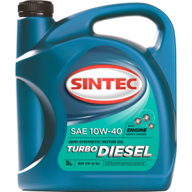 Масло мо­тор­ное «Sintec» Turbo,  SAE, 10W-40, API CF-4/SJ, 122445, 5 л