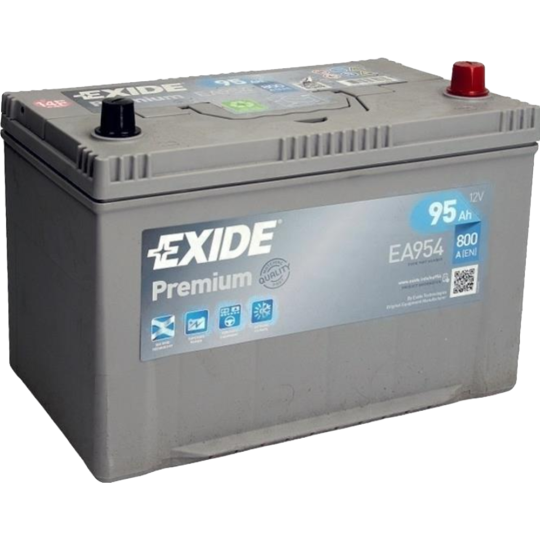 Аккумулятор автомобильный «Exide» Premium, EA954, 95 А/ч, 306x173x222 мм