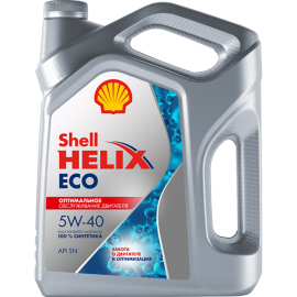 Масло моторное «Shell» Helix Eco, 5W-40, 550058241, 4 л