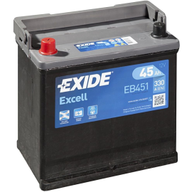 Аккумулятор автомобильный «Exide» EB451, 45 А/ч, 218x133x223 мм