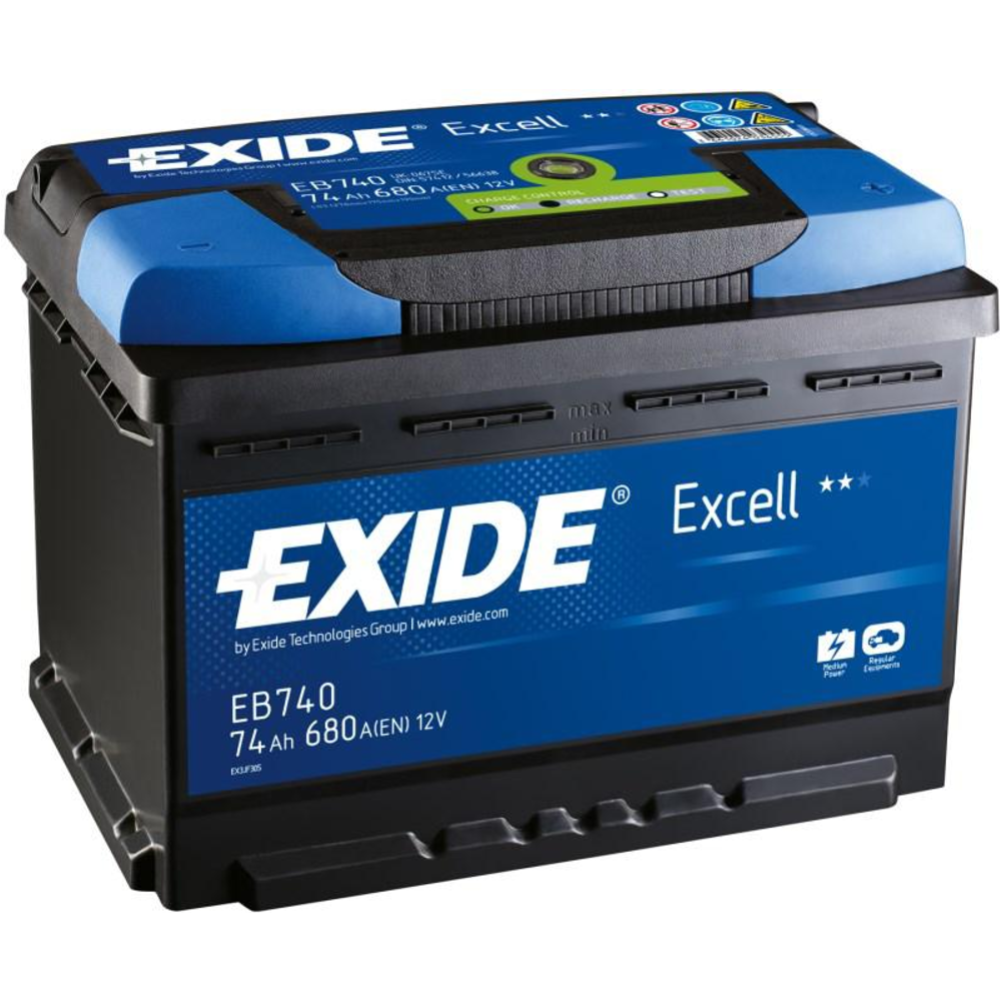 Аккумулятор автомобильный «Exide» EB455, 45 А/ч, 237x127x227 мм