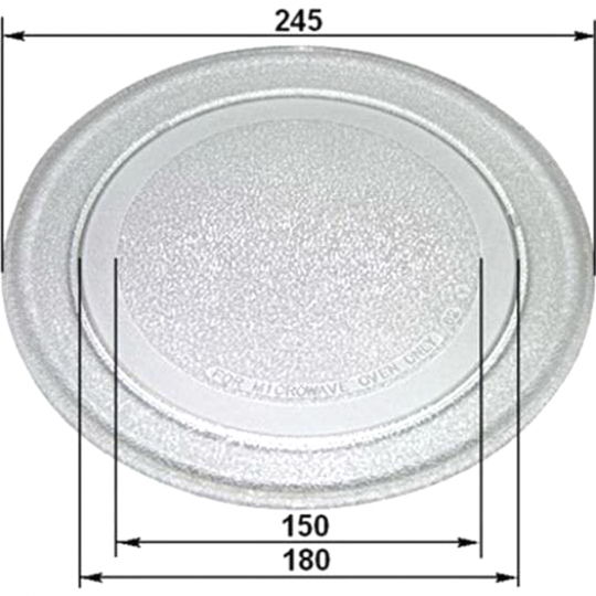 Тарелка для СВЧ «Dr.Electro» SLY-ZP245, 24.5 см