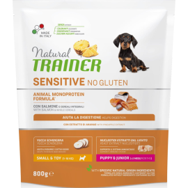 Корм для щенков «Trainer» Sensitive Puppy&Junior No Gluten, лосось, 800 г