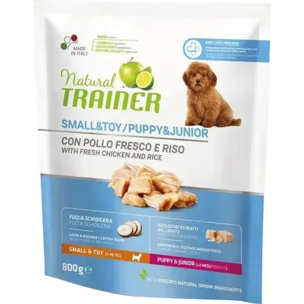 Корм для щенков «Trainer» Small&Toy Puppy and Junior, птица, 800 г