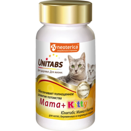 Добавка для кошек и котят «Unitabs» Mama+Kitty с B9, U304, 120 таблеток