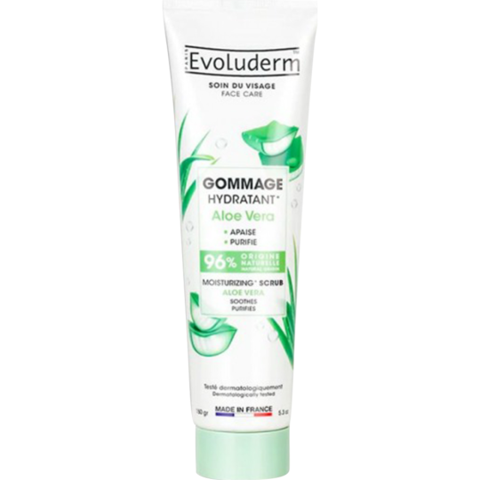 Скраб для лица «Evoluderm» Gommage Hydratant Aloe Vera, алоэ вера, 150 г