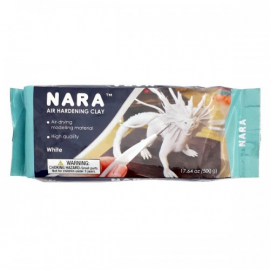 Самозастывающая глина для лепки Nara AIR HARDENING CLAY 500г белая